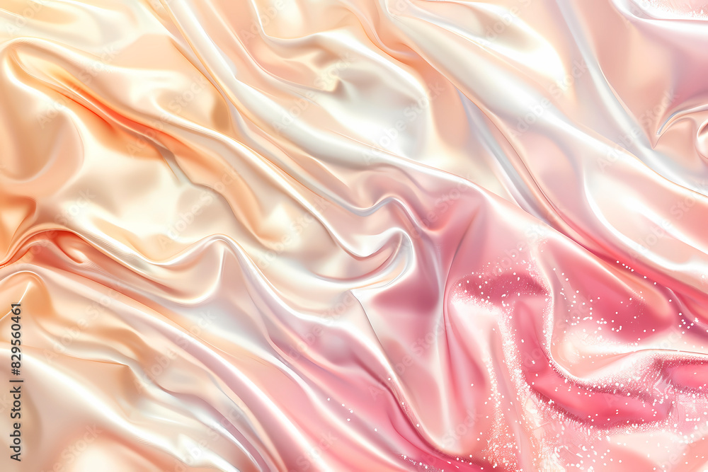 Silky abstract fabric textures with pink and white hues suggesting softness, fluidity, and femininity Silky abstract fabric textures with pink and white hues suggesting softness, fluidity, and femininity