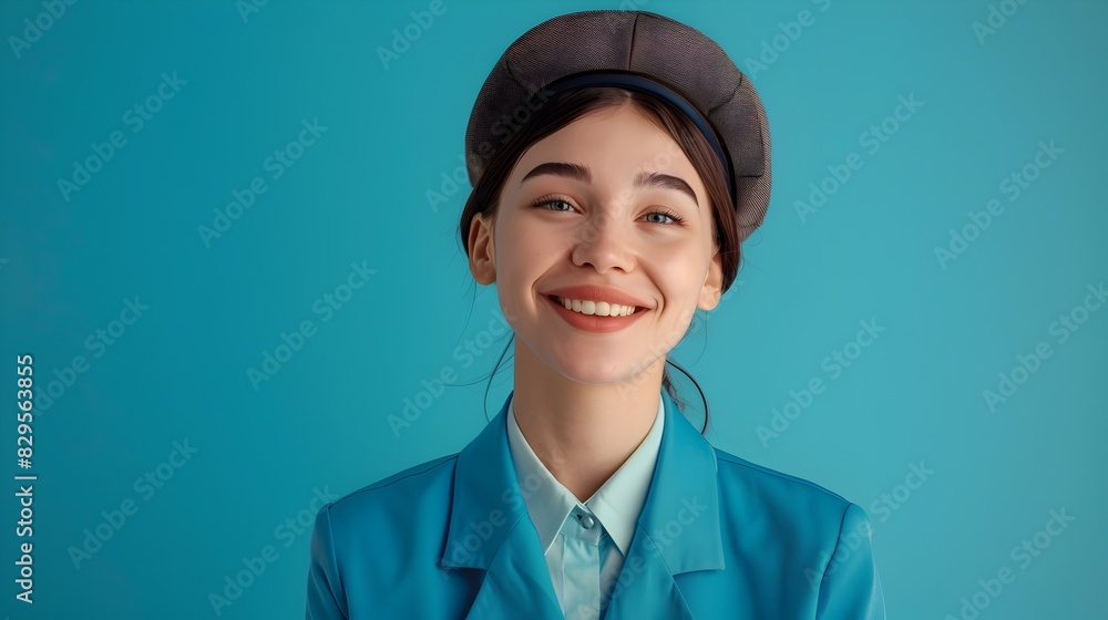 Cheerful Young Concierge Excelling in Daily Hotel Reception Duties Cheerful Young Concierge Excelling in Daily Hotel Reception Duties