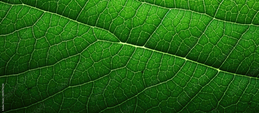 Detailed macro shot of a vibrant green leaf texture showcasing a stunning pattern that can be used for a natural background concept with copy space image Detailed macro shot of a vibrant green leaf texture showcasing a stunning pattern that can be used for a natural background concept with copy space image