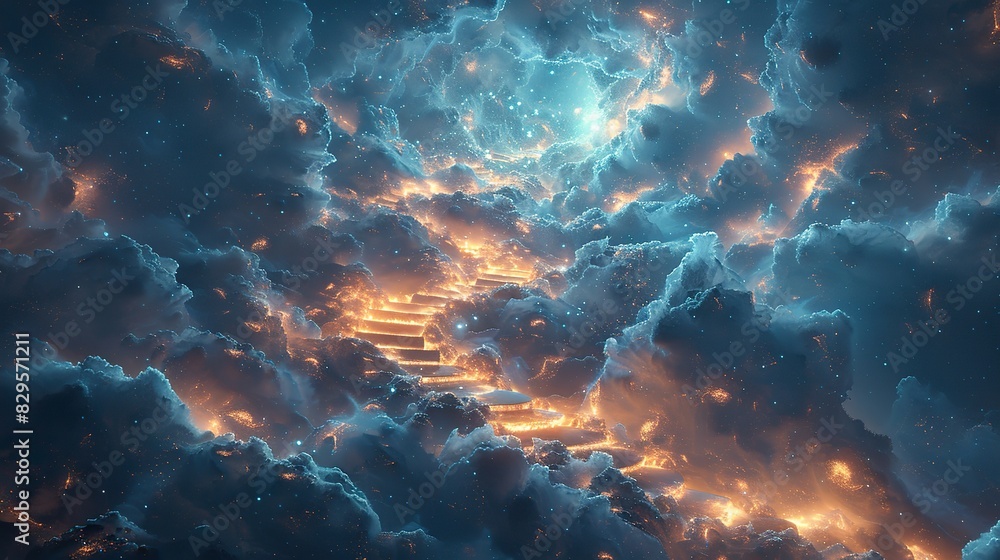 Obraz premium A celestial path leading to the heavens.