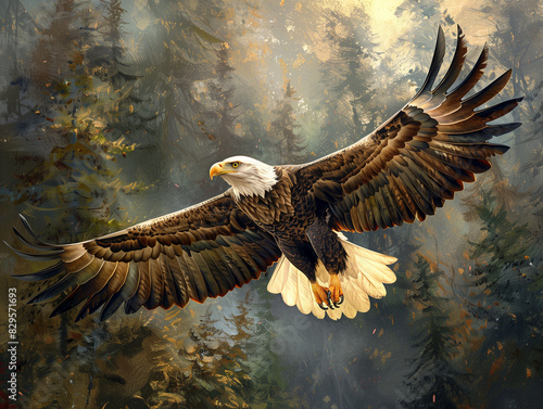 Wallpaper Mural Eagle in flight  Torontodigital.ca