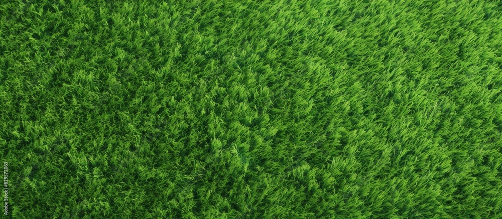 Green textured artificial grass field for various sports with copy space image Green textured artificial grass field for various sports with copy space image