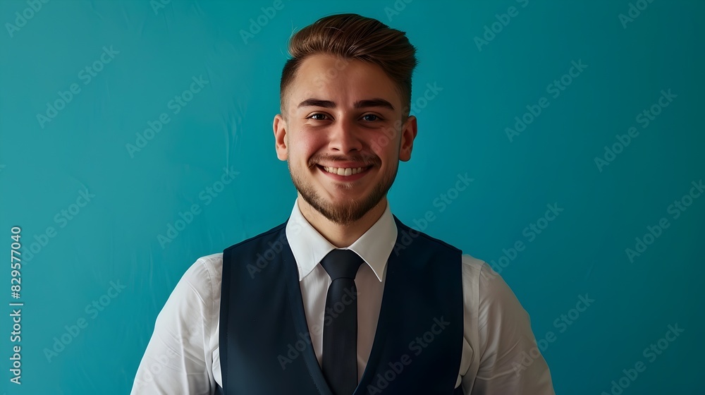 Happy Young Lodging Manager Excelling in Corporate Property Management Happy Young Lodging Manager Excelling in Corporate Property Management