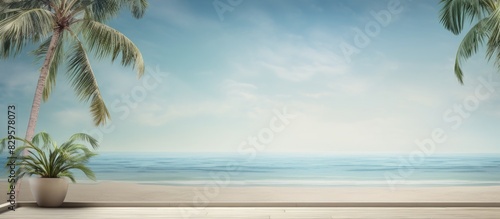 Palms on a luxurious model with a backdrop of natural scenery provides an elegant setting for a copy space image