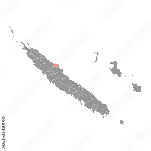 Touho commune map, administrative division of New Caledonia. Vector illustration. photo