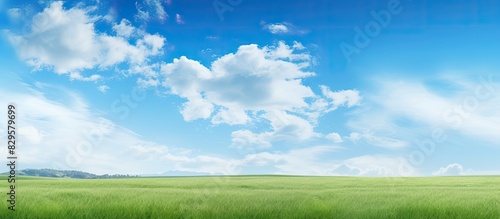 Scenic view of horizon sky and field with copy space image