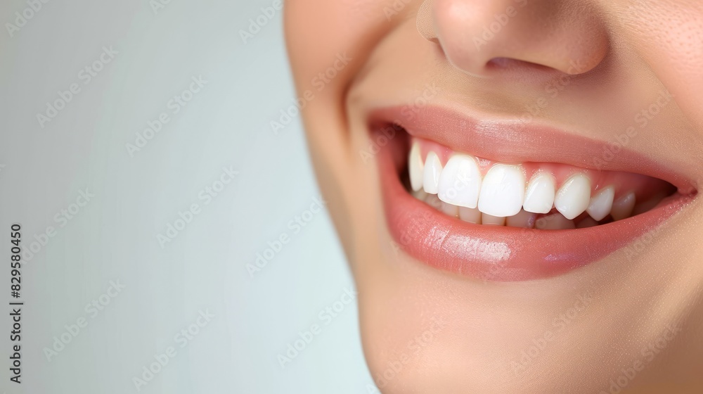 Perfect healthy teeth smile of a woman isolated on a white background. Perfect healthy teeth smile of a woman isolated on a white background.