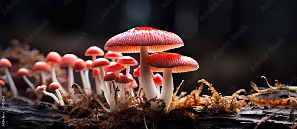 Rosy russula mushroom also known as Russula rosea or Russula lepida is ...