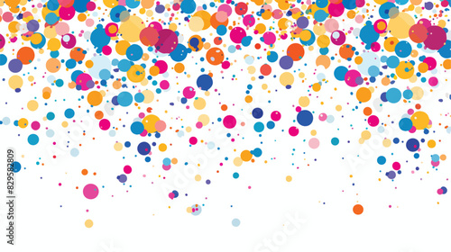 Background with a bright multicolored confetti on a white