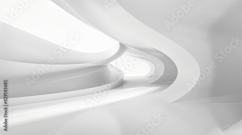 Abstract setting with a pristine white empty area and a seamless background .