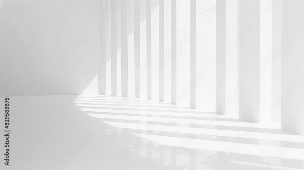Obraz premium Abstract setting with a pristine white empty area and a seamless background .