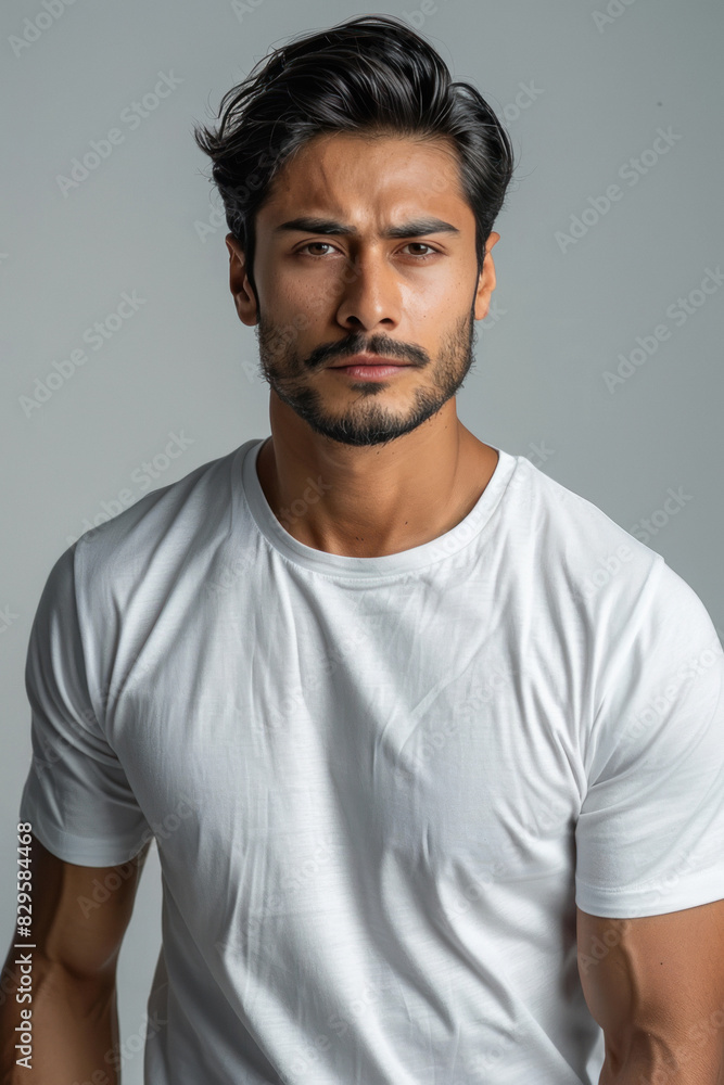 young and handsome man wearing white color t shirt young and handsome man wearing white color t shirt