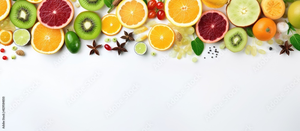 Remedies for cold and flu Healthy food immune boosting selection Foods high in antioxidants minerals and vitamins Antiviral treatment. Copy space image. Place for adding text and design Remedies for cold and flu Healthy food immune boosting selection Foods high in antioxidants minerals and vitamins Antiviral treatment. Copy space image. Place for adding text and design