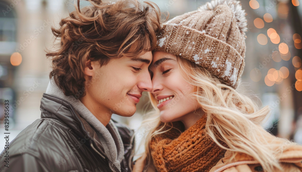 A man and a woman exchange a heartfelt look that is brimming with emotions and intimacy A man and a woman exchange a heartfelt look that is brimming with emotions and intimacy
