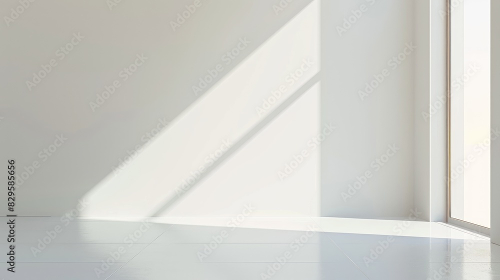 Obraz premium Expansive white space with a clean backdrop, ideal for modern and minimalist themes.