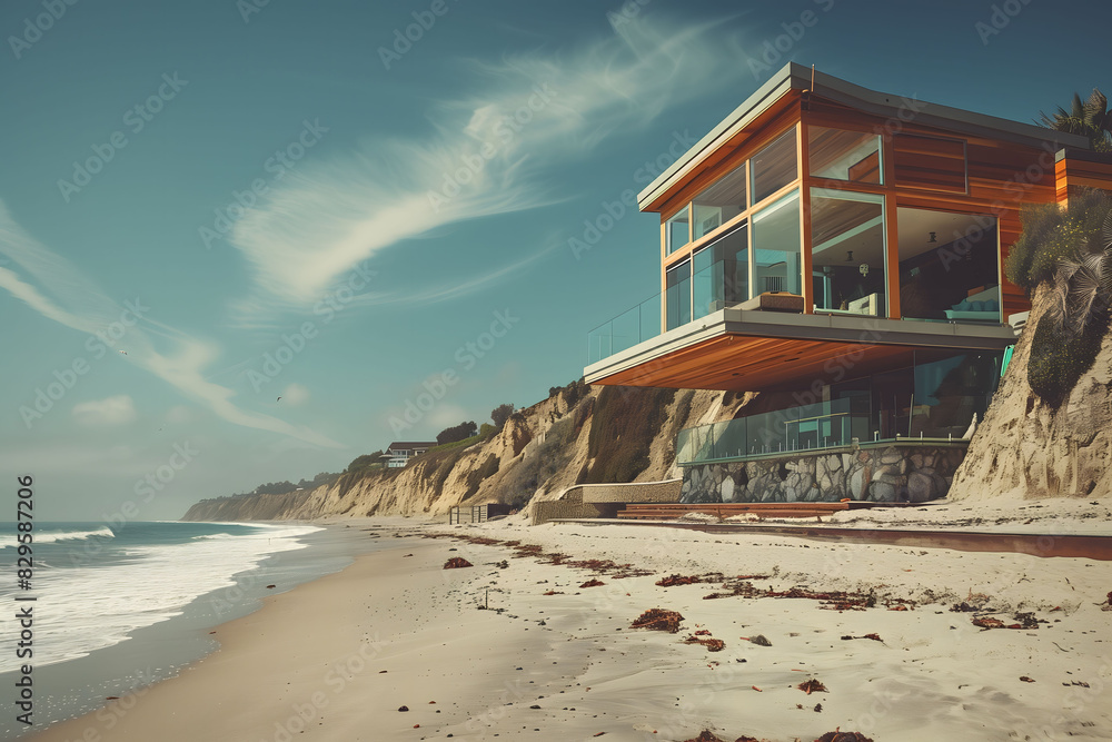 Naklejka premium Malibu Beach house 01