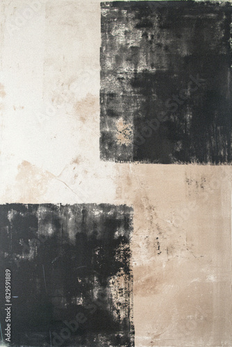 Bauhaus Inspired Abstract Geometric Poster, Eclectic Minimalist Art