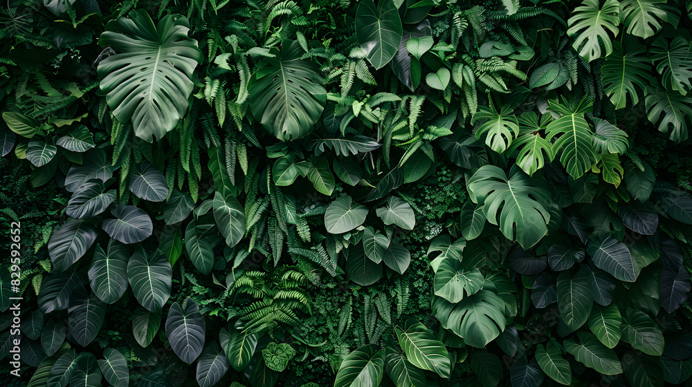 rich jungle greenery texture background. Generative AI. rich jungle greenery texture background. Generative AI.