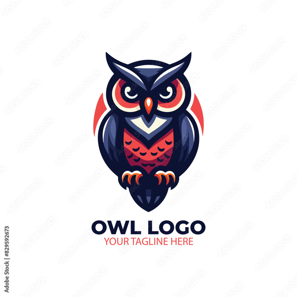 Obraz premium Awesome Owl Mascot Logo Design