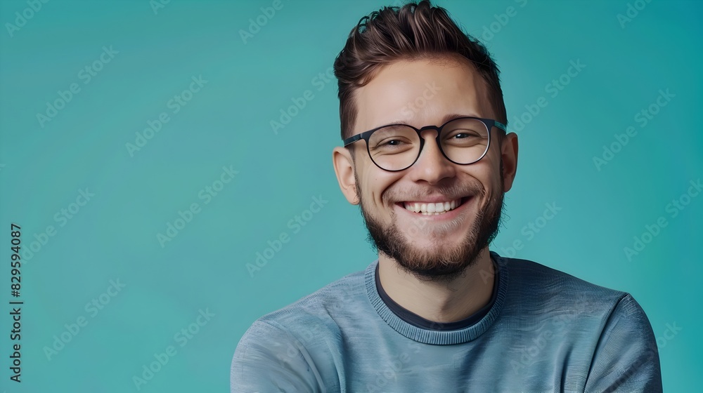 Fototapeta premium Young Addiction Counselors Portrait Radiating Joy and Expertise in Helping Others Overcome Challenges