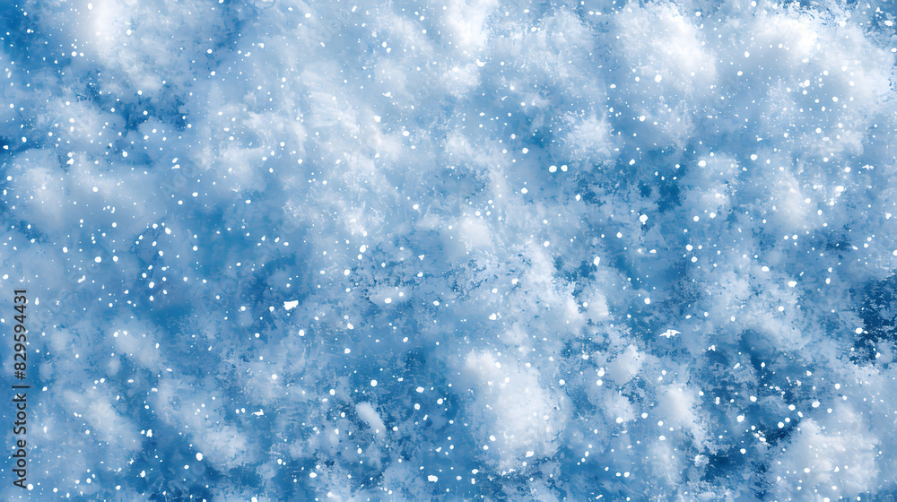 Obraz premium Snowy winter texture background. Generative AI.