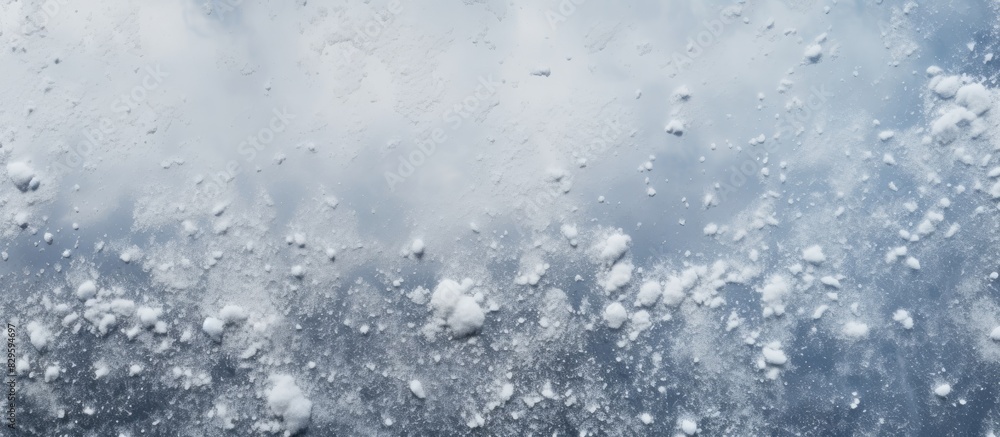 Obraz premium White snow as background top view Winter season. Copy space image. Place for adding text and design