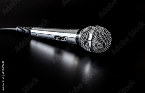 microphone on a black background