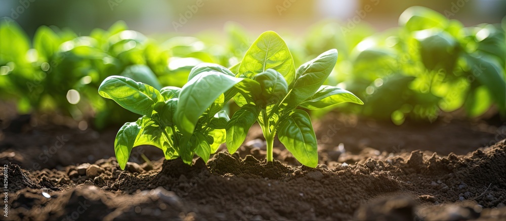 Healthy Chaya Spinach plants with beneficial vitamins thrive in the kitchen garden require adequate watering and benefit from manure to grow Ideal for a copy space image Healthy Chaya Spinach plants with beneficial vitamins thrive in the kitchen garden require adequate watering and benefit from manure to grow Ideal for a copy space image