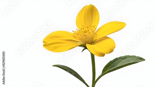 yellow flower isolated on transparent background cutout