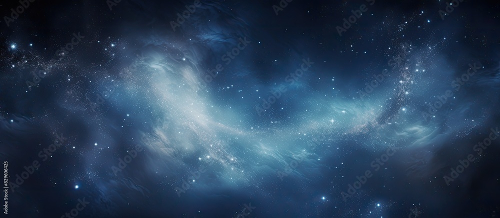 Fototapeta premium A majestic view of the Milky Way galaxy filled with stars space dust and a vast expanse of the universe in a stunning copy space image