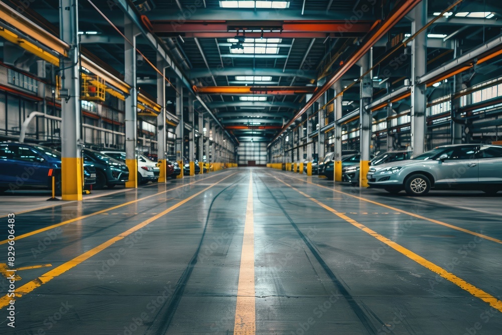 Car repair service center inside a car repair shop Car repair service center inside a car repair shop