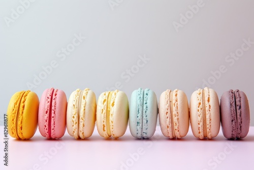 macarons colourful background