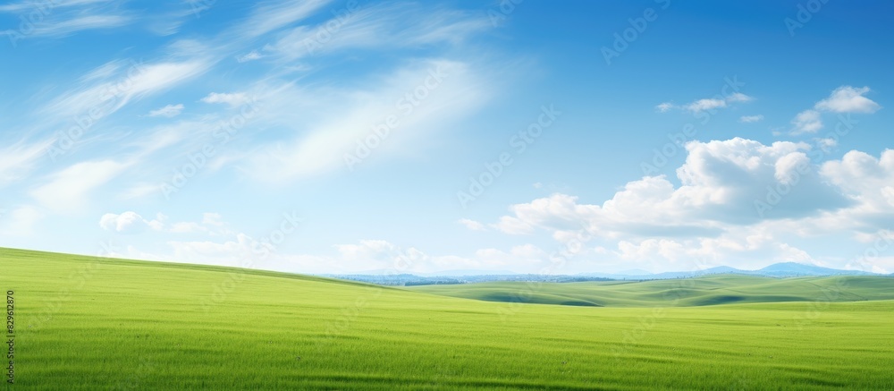 Nature landscape under a vast blue sky featuring a serene copy space image Nature landscape under a vast blue sky featuring a serene copy space image
