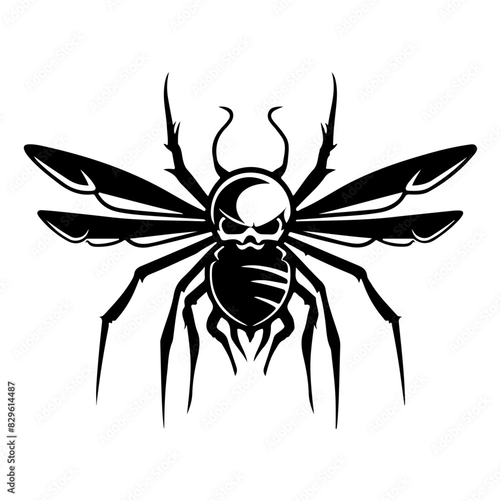 Simple minimalist military drone crew logo, poisonous flying insect style Simple minimalist military drone crew logo, poisonous flying insect style