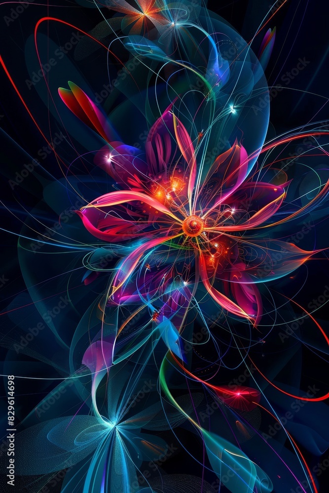 Fototapeta premium Computer Generated Flower Design