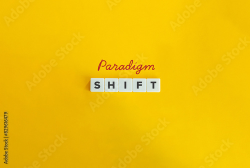 Bilde på lerret Paradigm shift term