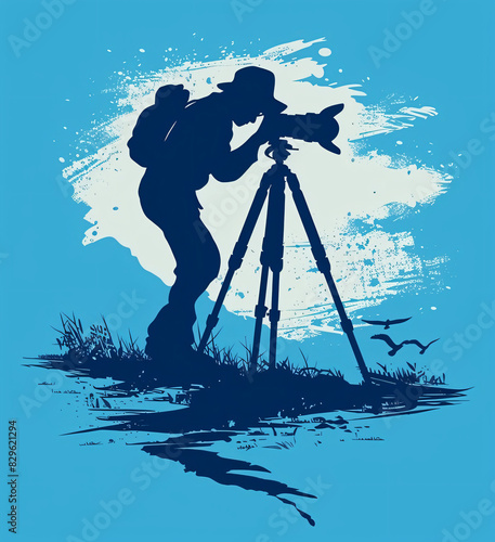 World Photography Day vector banner and logo. Celebrate Nature Photography Day with our social media post template featuring a line art camera design. Perfect for World Photography Day!
