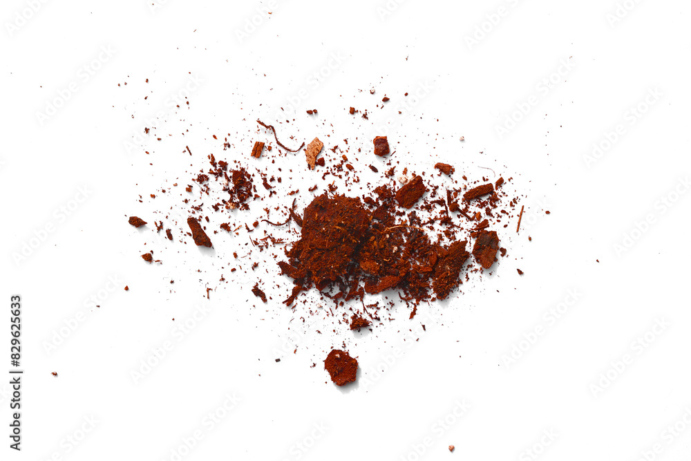 Red Soil isolated on White Background. Pile of Dirt and Stones. Red Soil isolated on White Background. Pile of Dirt and Stones.