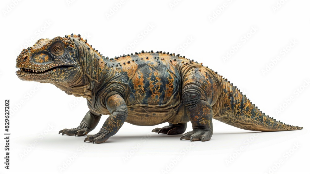 Obraz premium Majestic Iguanodon - Detailed Dinosaur Model Isolated on White Studio Background