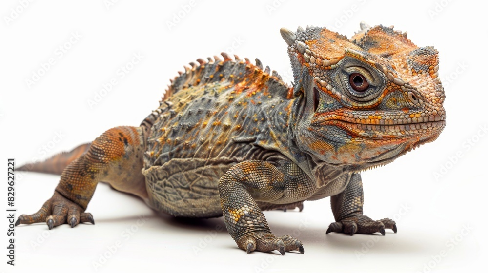 Obraz premium Majestic Pachycephalosaurus Dinosaur with Domed Head on White Background