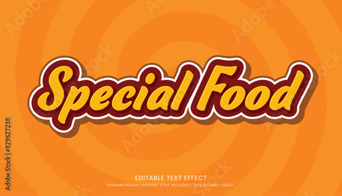 special food text effect editable template background