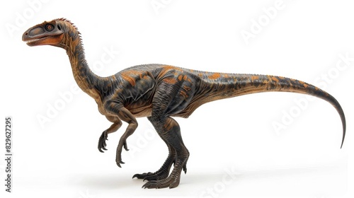 Majestic Therizinosaurus with Enormous Claws on White Studio Background