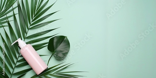 cosmetology, face care product, minimalism, photo of stock, place of the text, blue color, mockup