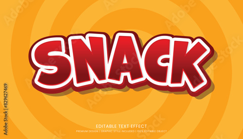 snack text effect editable template background