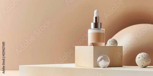 cosmetology, face care product, minimalism, photo of stock, place of the text