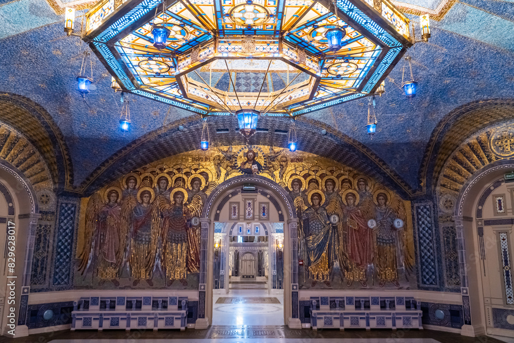 Fototapeta premium March 23, 2024. Russia. Moscow oblast. The Lower Temple of the Main Temple of the Armed Forces of the Russian Federation.