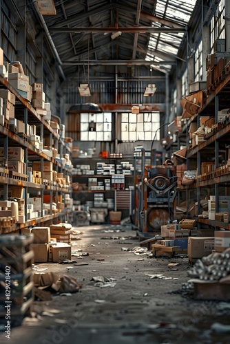 Abandoned Warehouse of a Once-Thriving Import and Export Business in Raw Industrial Aesthetic