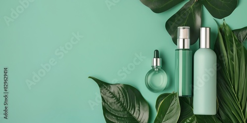 cosmetology, face care product, minimalism, photo of stock, place of the text, blue color, mockup