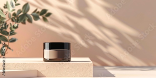 cosmetology, face care product, minimalism, photo of stock, place of the text