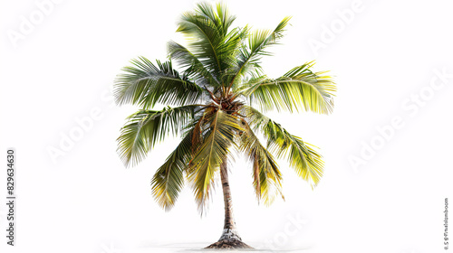 coconut palm tree isolated white background summer asset